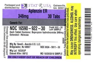 Label Image (Aplenzin Er 348mg Label 922)